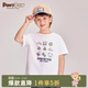 PawinPaw小熊童裝24夏新款男女童印花圓領(lǐng)短袖T恤 Ivory象牙色/39 120