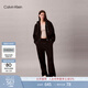 Calvin KleinJeans秋冬女士提花織帶抽繩腰c(diǎn)k抓絨休閑運動(dòng)褲衛褲針織長(cháng)褲