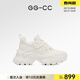 GG-CC【香草布丁】秋季潮范厚底老爹鞋女真皮運動(dòng)休閑小白鞋子G24X0211 白色 38