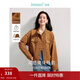 茵曼（INMAN）復古麂皮絨休閑外套2026春季新款女裝高級寬松長(cháng)袖小個(gè)子夾克上衣 咖啡色 M