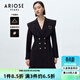 艾諾絲雅詩(shī)ARIOSEYEARS春秋款學(xué)院風(fēng)高腰氣質(zhì)連衣裙短裙女20219012 黑色 M