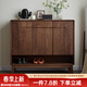 盤(pán)柁（pantuo）實(shí)木鞋柜北美黑胡桃木鞋柜客廳簡(jiǎn)約玄關(guān)柜鞋柜一體柜進(jìn)門(mén)柜收納柜 北美黑胡桃木120*37*110cm