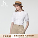 哈吉斯（HAZZYS）女裝 夏季款女士襯衣立領(lǐng)鏤空花邊短袖襯衫女ATCSK1CBK51 白色WT M (160/84A 38)