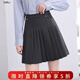 betu女裝秋季新款半身裙學(xué)院風(fēng)A字百褶裙百搭短裙裙子2508T65 深灰 M （深灰預售04/02發(fā)貨）