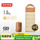 京東京造 信封式睡袋成年人四季通用戶(hù)外露營(yíng)冬季加厚防寒保暖淺沙色1.0kg