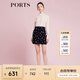 PORTS寶姿商場(chǎng)同款春季新品女裝半身裙印花短裙SD8S014PLP029 晚安藍 M (6)
