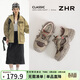 ZHR則則登山鞋女戶(hù)外運動(dòng)鞋女輕便厚底增高休閑女鞋 KD215 棕色 37