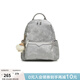 百思圖秋商場(chǎng)新款通勤大容量雙肩背包書(shū)包短途旅行包女TY063CX5 銀灰色TY063CX5 F