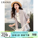 LAGOGO【萊賽爾】顯白舒適襯衫女拉谷谷2025夏新款透氣七分袖外搭 紫色 S
