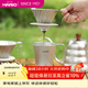 HARIO新品鈦系列手沖咖啡V60濾杯手沖壺咖啡杯鈦杯輕巧家用戶(hù)外露營(yíng) 鈦濾杯-01號藍色 贈MASADA粘粘家貓貓玻璃杯