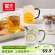 富光玻璃杯水杯子茶杯具涼水杯牛奶啤酒果汁杯子耐高溫馬克杯家居館
