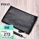 POLO手包男士頭層牛皮手拿包男錢(qián)包現金信封包零錢(qián)包生日禮物送男友