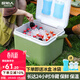 原始人 保溫箱冰塊冷藏箱戶(hù)外露營(yíng)旅行車(chē)載冰桶商用擺攤釣魚(yú)小型便攜 13L抹茶色【帶冰晶卡扣】配冰晶盒+冰袋*8