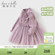 戴維貝拉（DAVE＆BELLA）女童毛衣連衣裙洋氣女寶寶網(wǎng)紗裙春裝新款兒童裙子童裝 灰紫色【現貨】 120 cm（建議身高110-120cm）