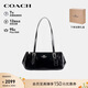 蔻馳（COACH）【品牌直供】ASHER女士純色單肩斜挎法棍包黑色CBJ05禮物