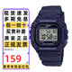 卡西歐（CASIO）手表小方塊多功能防水時(shí)尚數顯電子男女石英表學(xué)生考試運動(dòng)禮物 W-218H-2A復古藍
