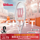 威爾勝（Wilson）官方正品SHIFT V1全新碳纖維旋轉科技男女專(zhuān)業(yè)單人網(wǎng)球拍珠光白 SHIFT 99 PRO V1丨315g