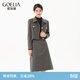 歌莉婭水洗羊毛套裝女秋冬格雷系一整套穿搭通勤三件套1ACLAB10A 48B深灰 M