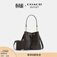 蔻馳（COACH）奧萊女士女包經(jīng)典標志ROWAN水桶包單肩斜挎包通勤 IM/胡桃木色/黑色