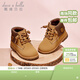 戴維貝拉（DAVE＆BELLA）加絨保暖男鞋女童休閑鞋兒童馬丁靴秋冬新款寶寶童鞋洋氣小童鞋子 棕色【現貨】 27碼