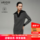 艾諾絲雅詩(shī)ARIOSEYEARS冬新款100%綿羊毛條紋針織秋冬連衣裙女31029802 黑白條 L