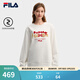 FILA馬上起飛抓馬衛衣斐樂(lè )男女情侶款馬年新年紅色套頭衛衣2026春新款 云菇白-WT M 170/92A/M