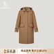 哈吉斯（HAZZYS）女裝 冬季女士【帽可拖卸】中長(cháng)款大衣ABSSH0CDH07 米色BI L (165/88A 40)