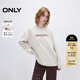 ONLY2025秋季新款簡(jiǎn)約舒適百搭撞色字母印花長(cháng)袖T恤女|125102004 C40風(fēng)鈴灰色 M (165) 84A