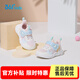 361°童鞋女童學(xué)步鞋密網(wǎng)兒童幼童鞋秋冬款軟底魔術(shù)貼寶寶鞋子 淺水粉色/羽毛白/杏露黃色 27