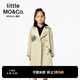 little MO&Co.童裝25春裝新款男女童純棉涂鴉中長(cháng)款風(fēng)衣外套親子裝