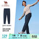 駱駝（CAMEL）加絨運動(dòng)褲女寬松休閑直筒針織長(cháng)褲 J23CAVL6057 墨藍 M