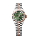 勞力士（ROLEX）女裝日志型 橄欖綠鉆刻 自動機械機芯 100米防水 28mm  瑞表 女表