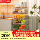 帥仕（shuaishi）廚房蔬菜置物架蔬菜收納架菜籃置物架零食小推車(chē)移動(dòng)置物架落地