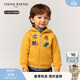 Teenie Weenie Kids小熊童裝25新秋冬男女寶加絨連帽衛衣開(kāi)衫外套 黃色 100cm