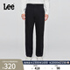 Lee寬松版男士日常經(jīng)典小Logo織標斜紋布抓絨休閑褲LMB009918209 黑色 34