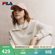 斐樂(lè )FILA半開(kāi)襟男女同款衛衣秋季新款情侶華夫格寬松休閑翻領(lǐng)女上衣 蒸汽白-IV S 165/88A/S