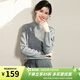 金菊100%綿羊毛秋冬新款純色打底保暖半高領(lǐng)毛衣女式羊毛衫上衣女 灰色 L (165/88A)