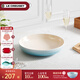酷彩（Le Creuset）法式炻瓷20cm深盤(pán)餐盤(pán) 家用餐具菜盤(pán)水果盤(pán)歐式餐具餃子盤(pán) 深盤(pán)水漾藍 20cm