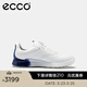愛(ài)步（ECCO）高爾夫男鞋 戶(hù)外運動(dòng)休閑鞋男士跑步鞋防水透氣 高爾夫S3 102954 白色/深邃藍/亮白色10295460616 41