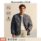 Abercrombie & Fitch男裝25秋冬新款菱格LOGO雙頭拉鏈棒球服羽絨服132-5193 藍色 M (180/100A)