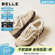 百麗（Belle）復古絨絨毛邊毛毛鞋女冬季新款加絨保暖休閑鞋B2841DM5 杏色 38 (240mm)