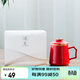 蘇氏陶瓷茶水分離杯辦公杯帶蓋過(guò)濾杯大容量泡茶杯當朝一品節日禮物 紅色