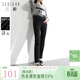 三彩冬款拉毛牛仔褲高腰顯瘦修身九分褲休閑鉛筆褲女 經(jīng)典黑 S 155/64A