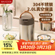 美廚（MAXCOOK）304不銹鋼保溫飯盒提鍋2L 雙層真空保溫桶學(xué)生便當盒MCTG2050