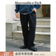 Abercrombie & Fitch經(jīng)典小麋鹿圖案美式抓絨直筒運動(dòng)衛褲長(cháng)褲25秋冬男裝134-5142 黑色 2XL (185/104A) 偏大偏長(cháng)，建議小一碼
