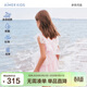 愛(ài)慕兒童（AIMER KIDS）女童海邊度假溫泉連體泳衣裙耐氯A類(lèi) 蝴蝶飛飛 130