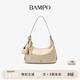 半坡飾族（bampo）金元包大號 頭層牛皮hobo包單肩包秋冬新款斜挎腋下包女38禮物 茯苓白112