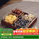格娜斯 玻璃水果盤(pán)客廳復古輕奢創(chuàng  )意零食分格干果盤(pán)北歐ins點(diǎn)心糖果盤(pán)