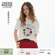 Teenie Weenie小熊女裝T恤夏季清新活力甜美刺繡圓領(lǐng)短袖 象牙白 XS