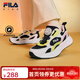 FILA兒童跑步鞋2025年秋季新款男女小童旋鈕復古運動(dòng)休閑鞋 黑/精靈黃-BE 32 內長(cháng)20.0cm